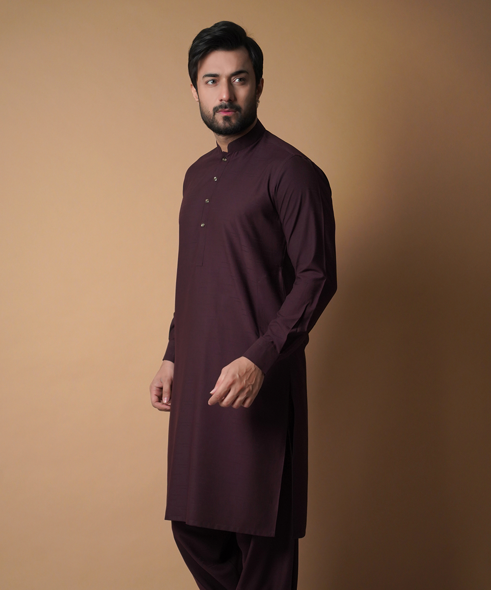 Elegant Burgundy Shalwar Kameez for Women - Traditional Pakistani Suit with Embroidery - Perfect for Weddings, Festivals & Special Occasions