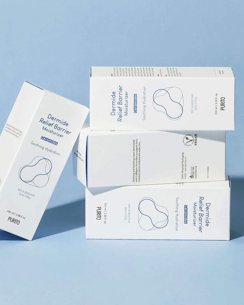 Purito SEOUL Dermide Relief Barrier Moisturizer Cream - Hydrating Face Moisturizer for Dry & Sensitive Skin - Korean Skincare for Night & Day Use