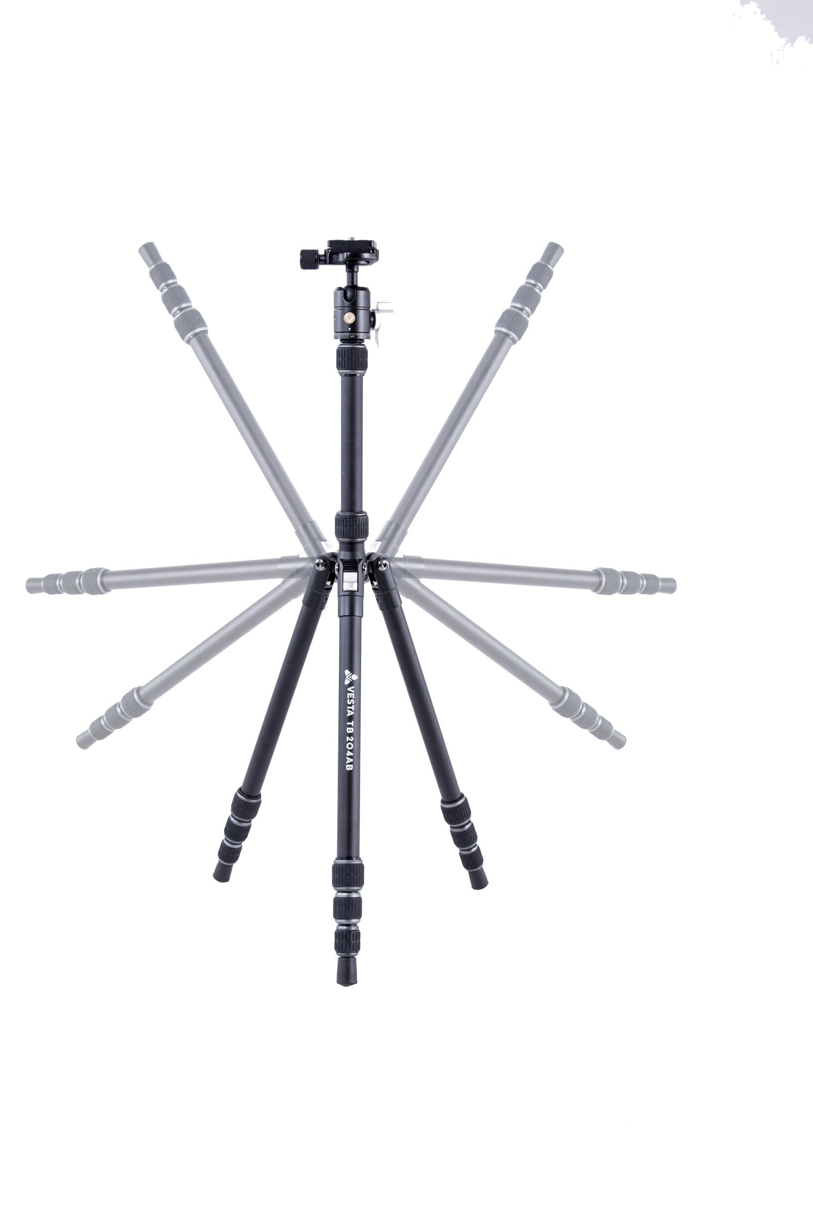 Vesta TB 204AB Professional Aluminum Tripod with T-46 Ball Head - Lightweight & Stable Camera Stand for Photography, Videography, Travel & Outdoor Shooting