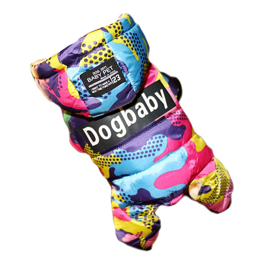 Warm Winter Dog Coat - Insulated Down Jacket for Small Dogs, Pugs & Pomeranians | Camouflage Design Pet Apparel for Cold Weather Walks & Outdoor Adventures