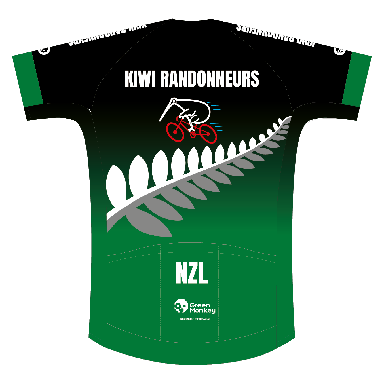 Kiwi Randonneurs PRO AERO+ Cycling Jersey - High Performance Road Bike Jersey for Men & Women - Breathable & Moisture Wicking - Ideal for Racing, Training & Long Distance Cycling - Green