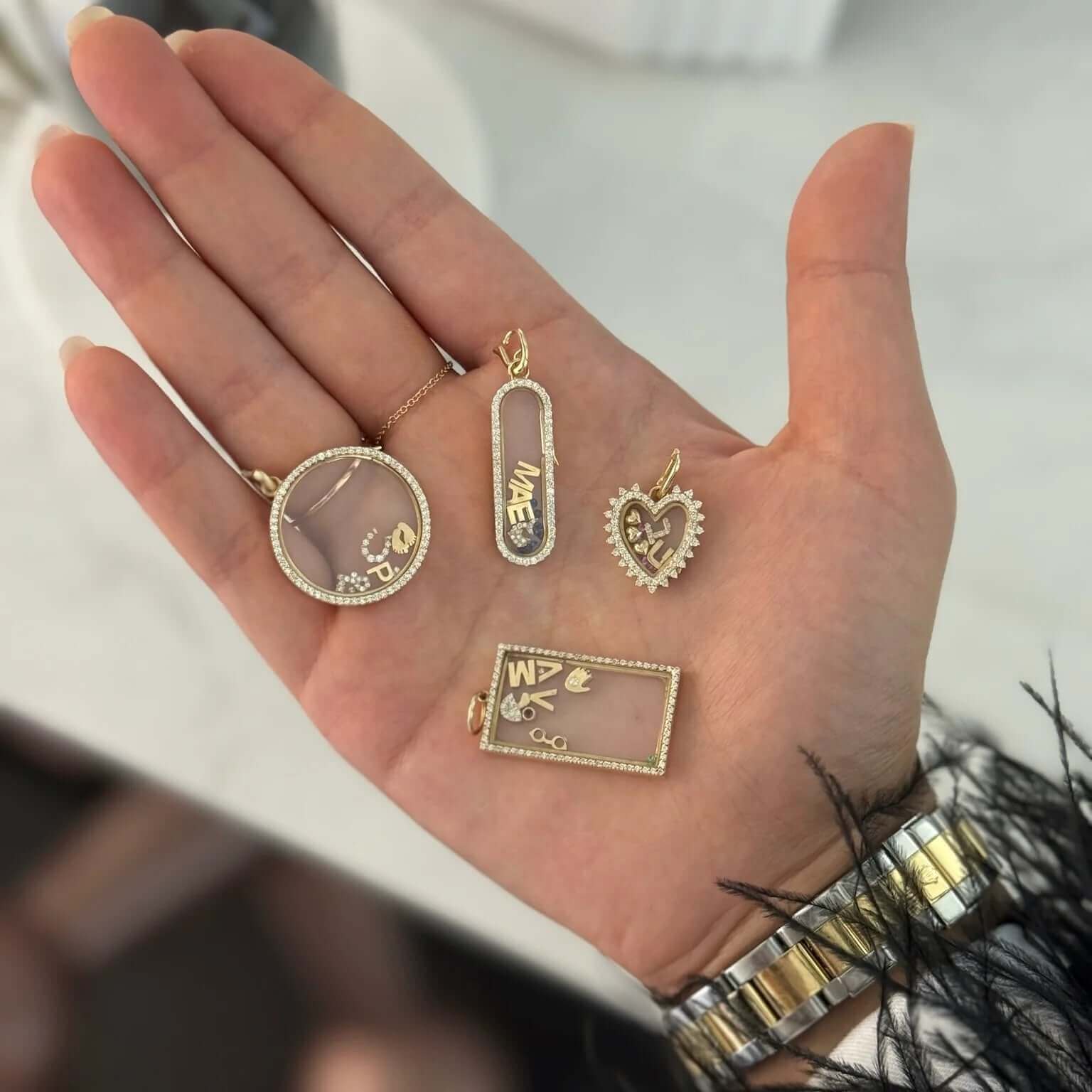 DIY Heart Locket Necklace Charm - Personalized Engravable Jewelry Gift for Women | Romantic Keepsake for Valentine's Day, Anniversary & Mother's Day | JFN2021