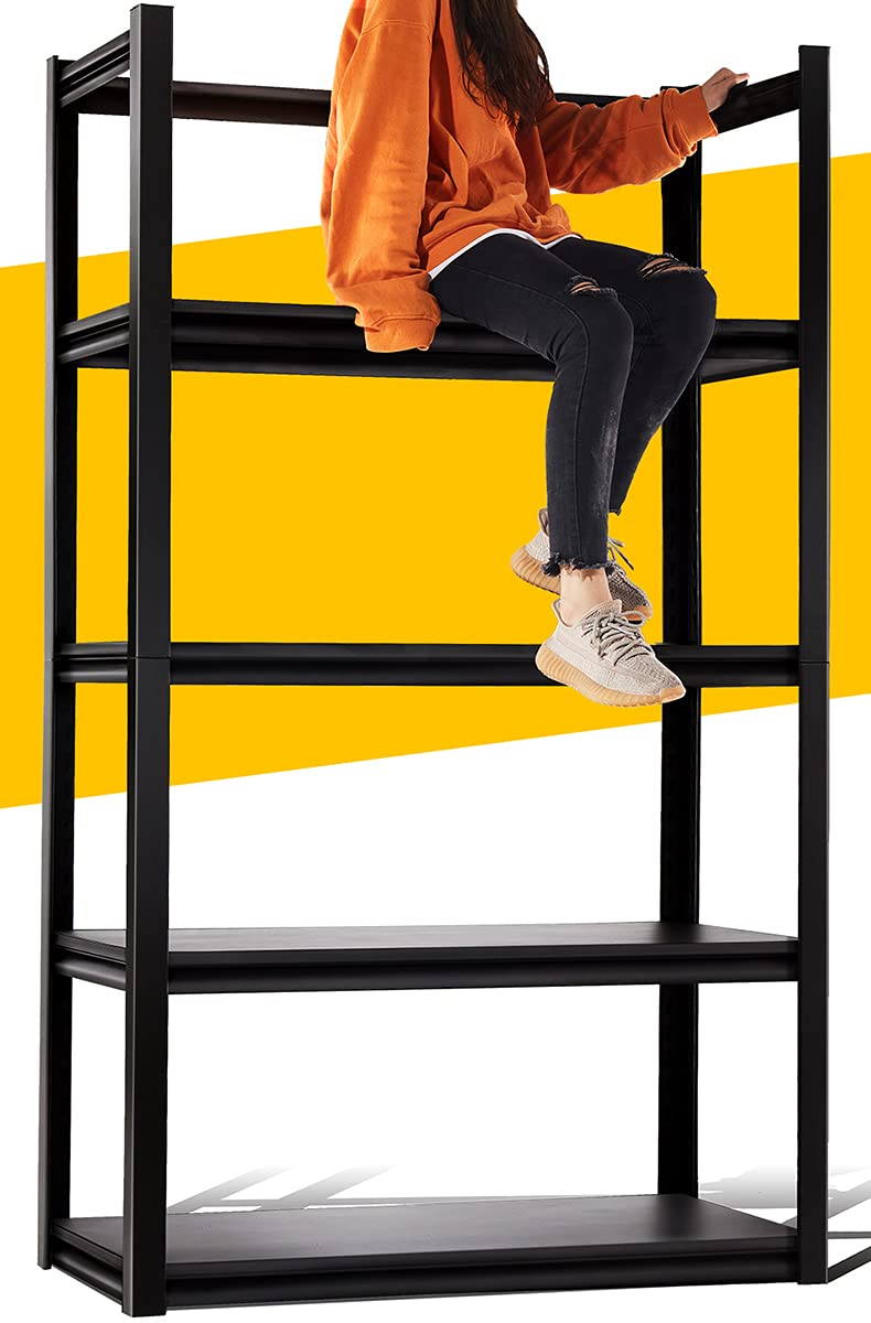 Raybee Heavy Duty 5-Tier Garage Shelving Unit - 2000LBS Capacity Adjustable Metal Storage Rack for Garage, Basement & Warehouse (32