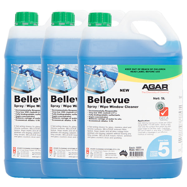 Agar Bellevue Concentrated Window Cleaner Spray | Streak-Free Glass Cleaner for Home & Office | Easy Spray & Wipe Formula for Windows, Mirrors & Glass Surfaces