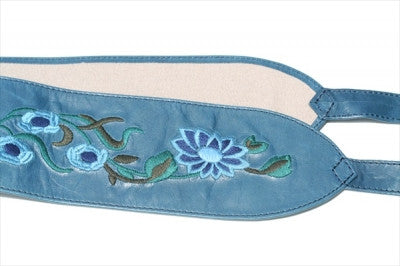 Embroidered Genuine Leather Belt for Men - Blue | Stylish & Durable Fashion Accessory for Casual & Formal Wear