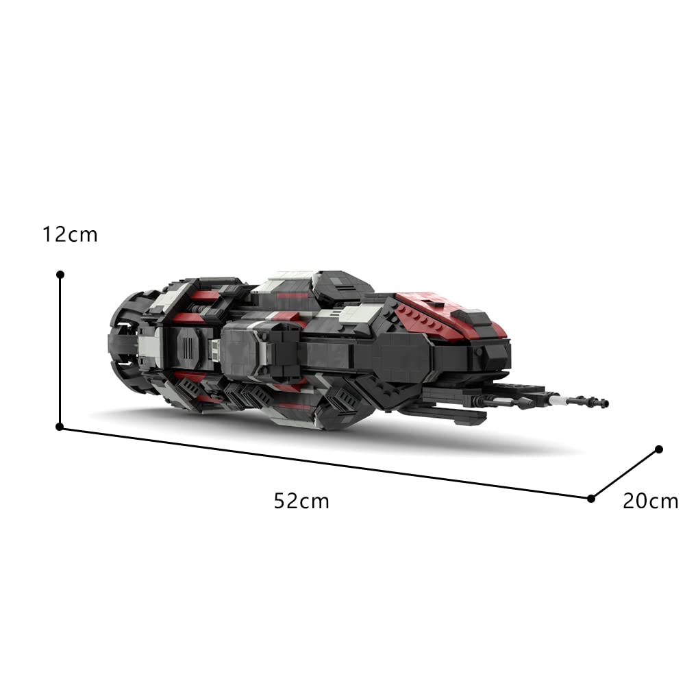 Corvette-Class Frigate Rocinante Building Block Set (1853 PCS) - MCRN Roci Battleship Model Kit from The Expanse with Display Stand | STEM Educational Toys for Adults & Kids | Perfect for Sci-Fi Fans, Collectors & Space-Themed Room Decor