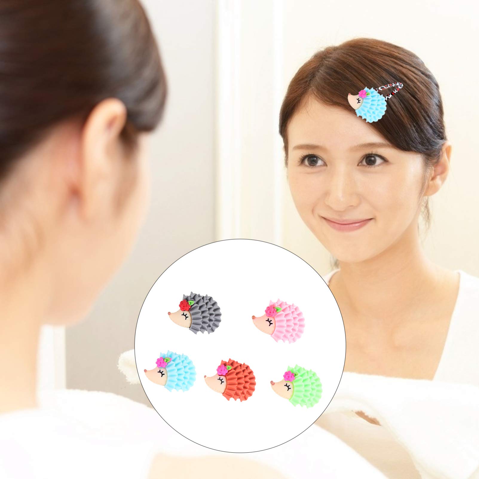 EXCEART 20pcs Cute Hedgehog Resin Flatback Cabochons for DIY Jewelry Making, Hair Clips, Pins & Crafts - Perfect for Scrapbooking, Card Making & Home Decor
