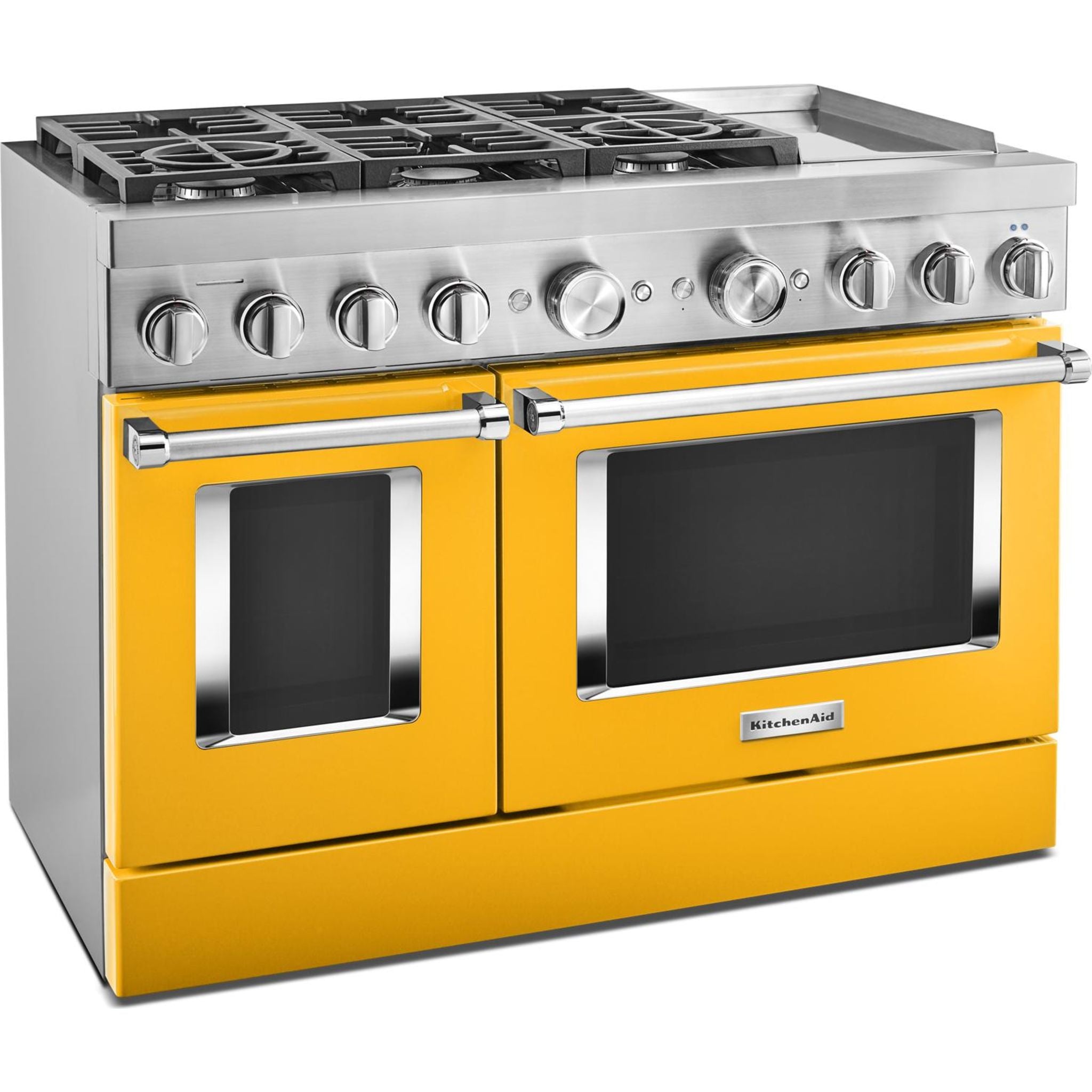 KitchenAid KFDC558JYP 30-inch Dual Fuel Range with Convection Oven - Yellow Pepper Color for Modern Kitchens | Perfect for Baking, Roasting & Professional Cooking