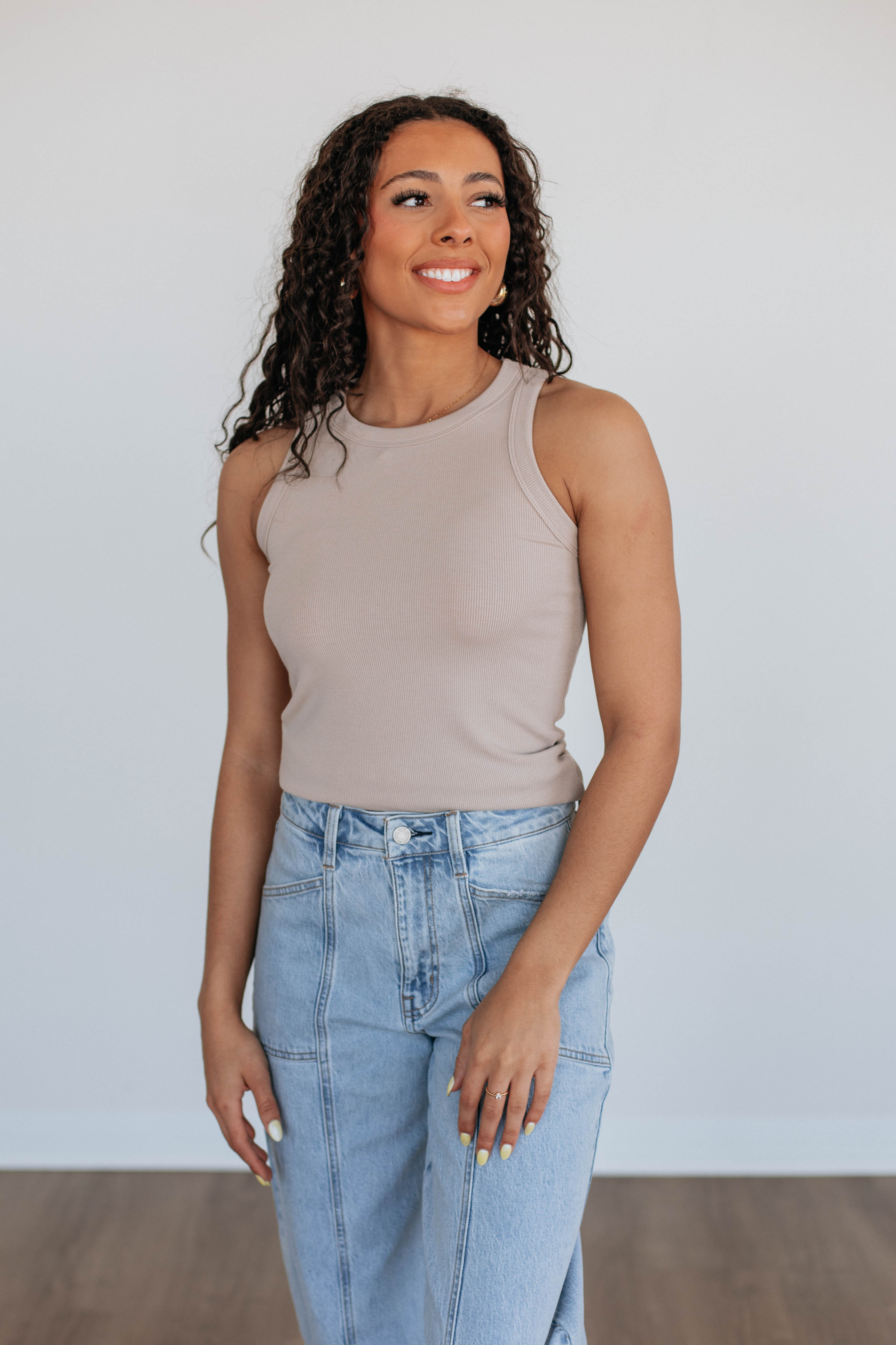 Dixon Ribbed Tank Shell - Women's Slim Fit Ribbed Crop Top for Summer - Perfect for Casual Wear, Beach Outfits, and Layering