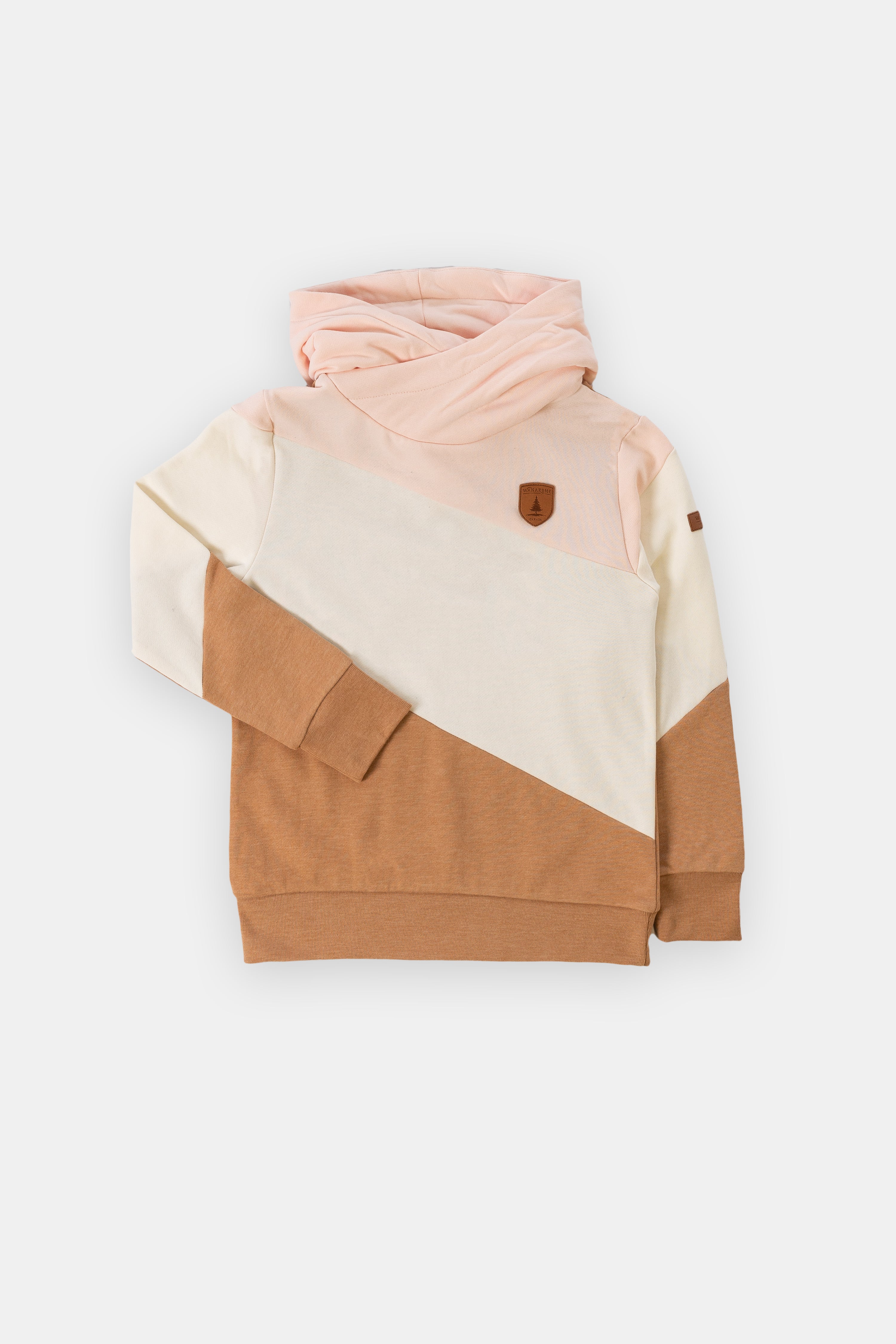 Lenny Dusty Pink Mix Cowl Neck Hoodie for Kids - Cozy & Stylish Pullover for School, Playdates & Outdoor Adventures