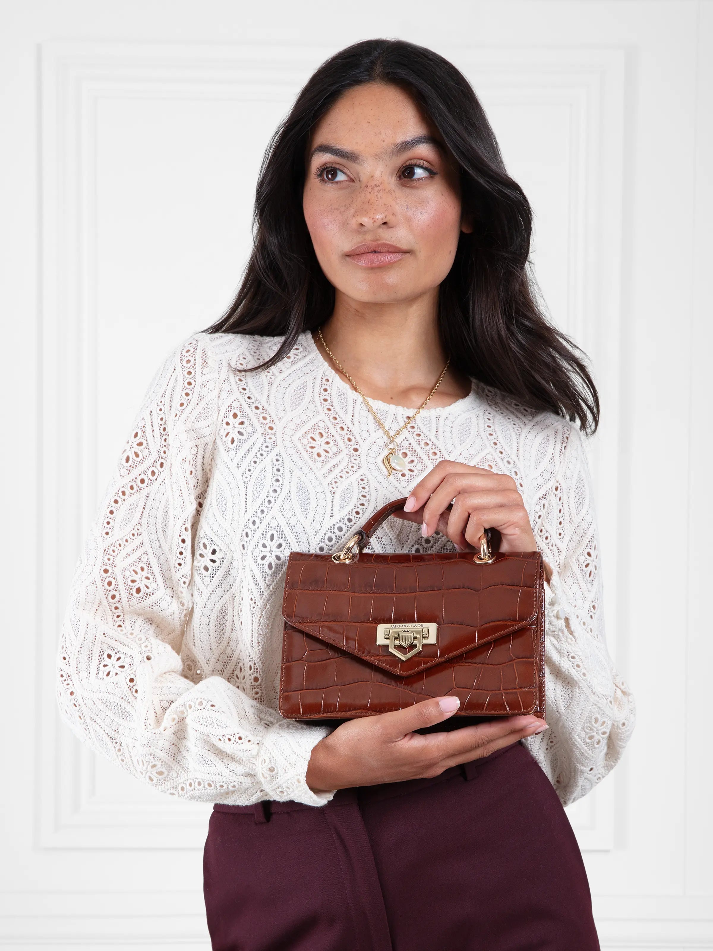 Loxley Mini Crossbody Bag - Genuine Crocodile Leather, Stylish & Durable for Women | Perfect for Travel, Shopping & Everyday Use