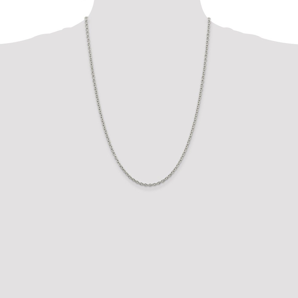 925 Sterling Silver 2.75mm Cable Chain Necklace with Lobster Clasp - Dainty & Secure Jewelry for Women, Gift for Her, Everyday Wear & Special Occasions