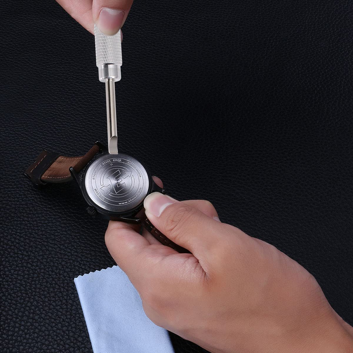 Professional Watch Battery Replacement Tool Kit - Watch Case Opener, Band Remover & Repair Tools for Watchmakers (Includes Color Box) - Perfect for DIY Watch Repair, Battery Change & Band Adjustment at Home