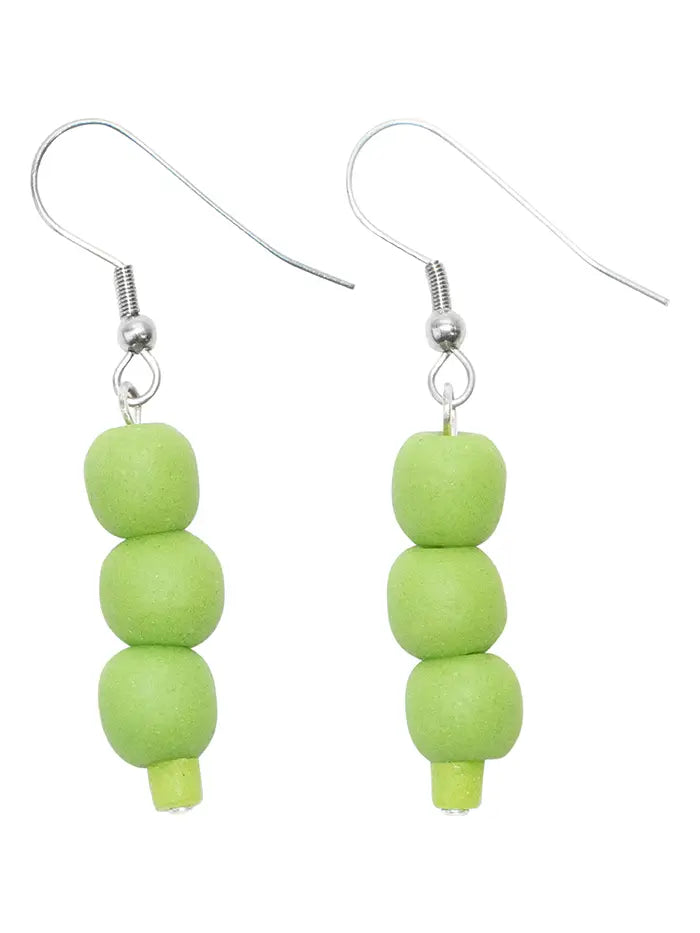 Elegant Lime Pearl Drop Earrings for Women - Dainty Green Pearl Dangle Earrings for Party, Wedding & Evening Wear