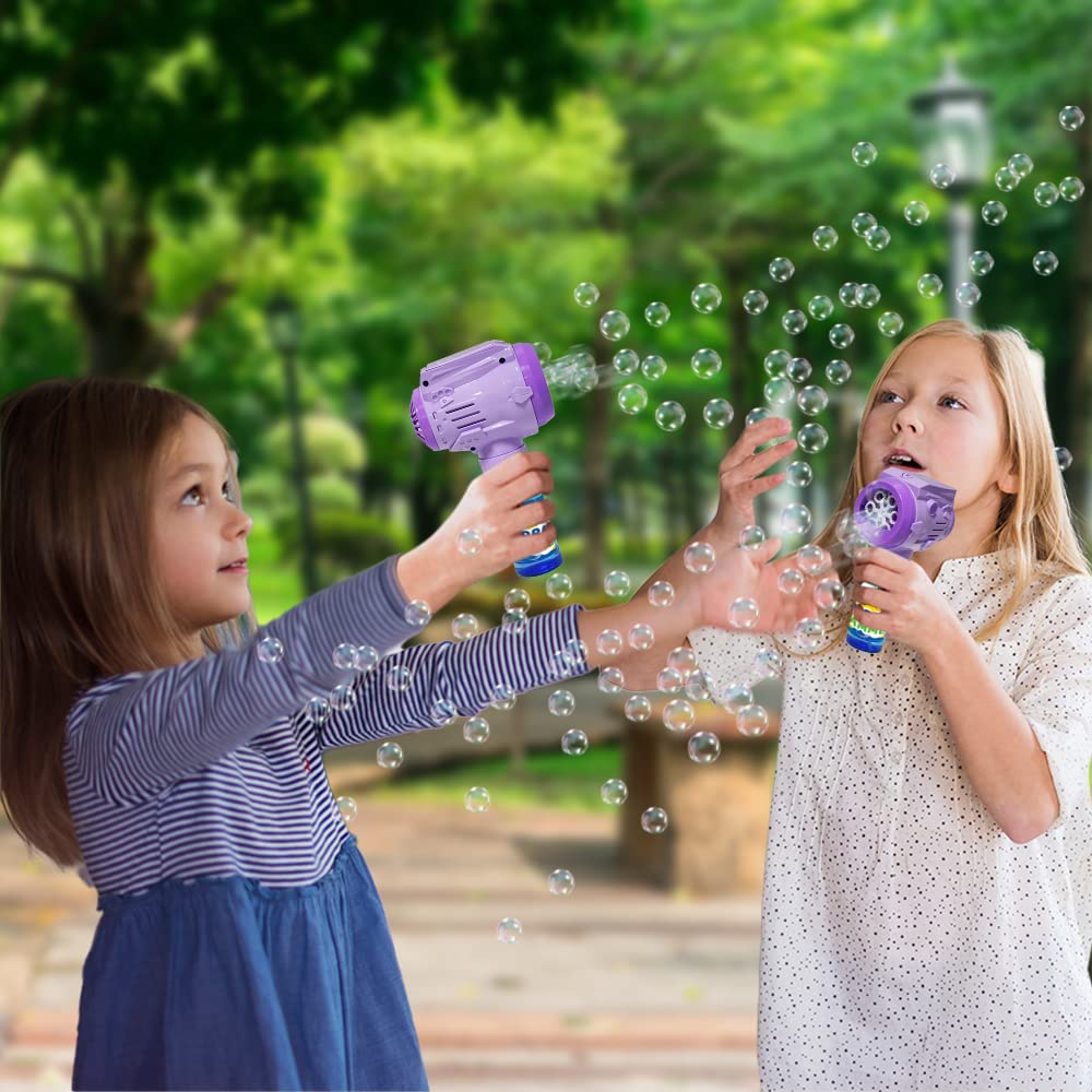 ArtCreativity Automatic Bubble Hammer Toy for Kids - Handheld Bubble Maker Machine with Included Bubble Solution, Creates Bigger & Easier Bubbles - Perfect Outdoor Birthday Gift for Boys & Girls (Great for Parties, Backyard Play & Summer Activities)