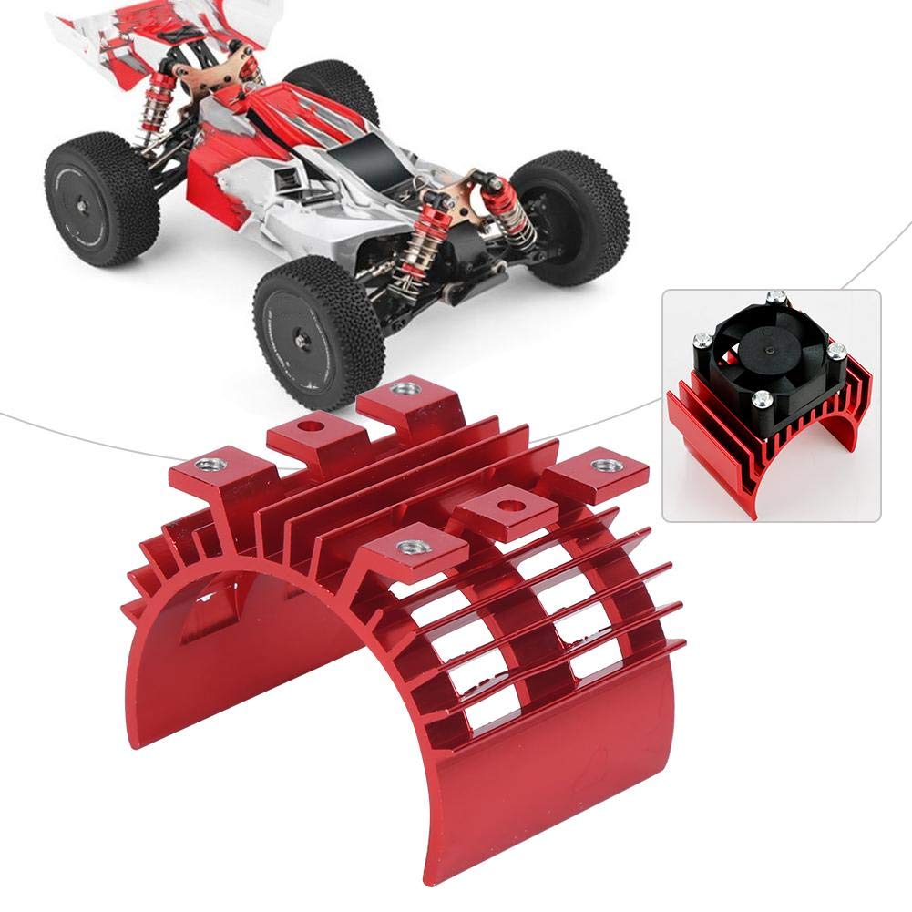 High Performance RC Motor Heat Sink - Aluminum Alloy Cooling Fin for Wltoys 144001 1/14 Scale Remote Control Car - Essential Upgrade Part for Better Engine Cooling & Longer Run Time - Perfect for Racing, Off-Roading & High-Speed RC Car Enthusiasts