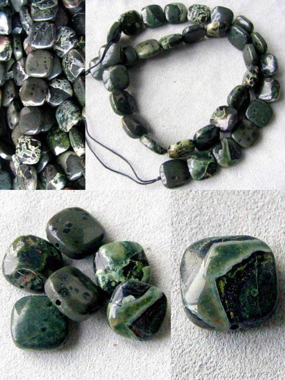 Exotic Forest Sediment Stone Bead Strand - 15 Inch Natural Stone Beads for DIY Jewelry Making, Necklace, Bracelet Crafting - Perfect for Boho, Hippie Style Accessories and Gift Giving