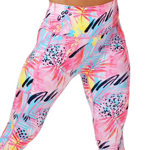 Just Beachy Leggings - Women's High Waisted Yoga Pants for Workout, Running & Beachwear | Comfortable & Stylish Activewear for Yoga, Gym & Summer Vacation