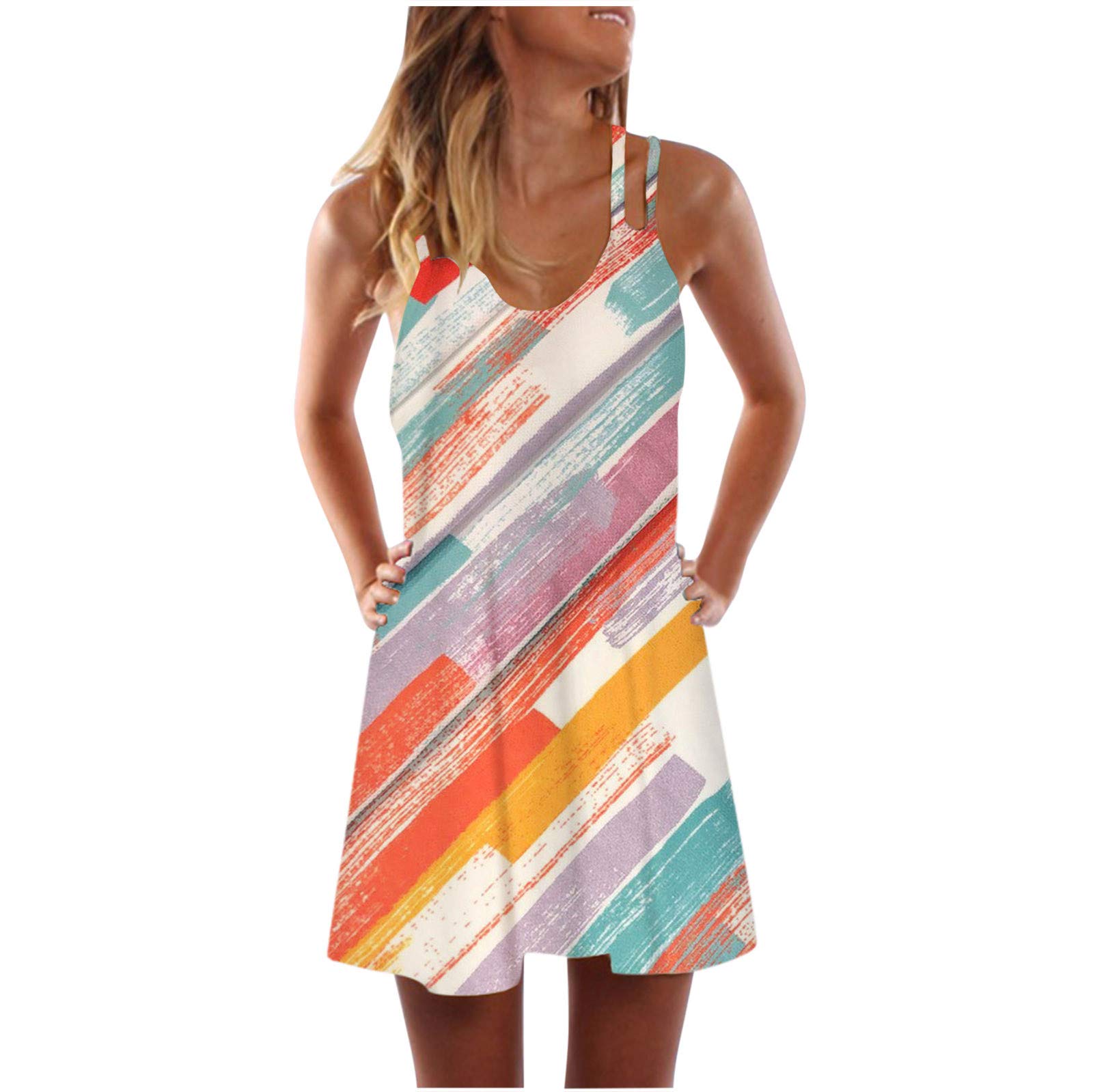 Bohemian Floral Print Maxi Dress for Women - Beach Sundress, Summer Chiffon Party Dress - Perfect for Cocktail Parties, Vacations & Casual Outings