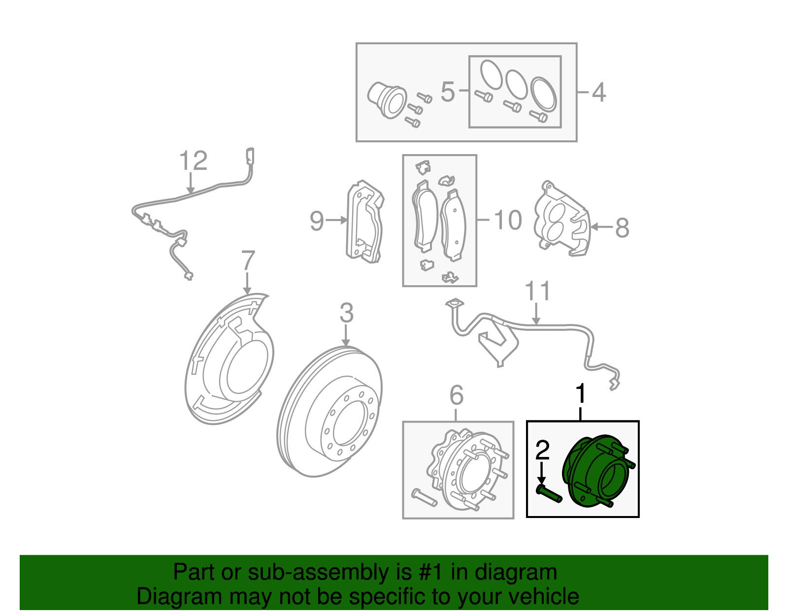 Genuine Ford Wheel Hub and Bearing Assembly DC3Z-1104-A - OEM Replacement Part for Smooth Ride & Vehicle Safety - Perfect for Ford Trucks, SUVs, and Sedans