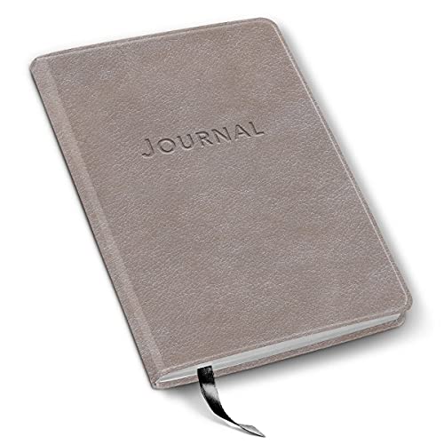 Premium Faux Leather Desk Journal by Gallery Leather – Ruled Lined Notebook for Office & Home Use – Elegant Glaze Pearl Taupe Cover – Perfect Work Diary, Planner & Writing Notebook for Professionals & Students