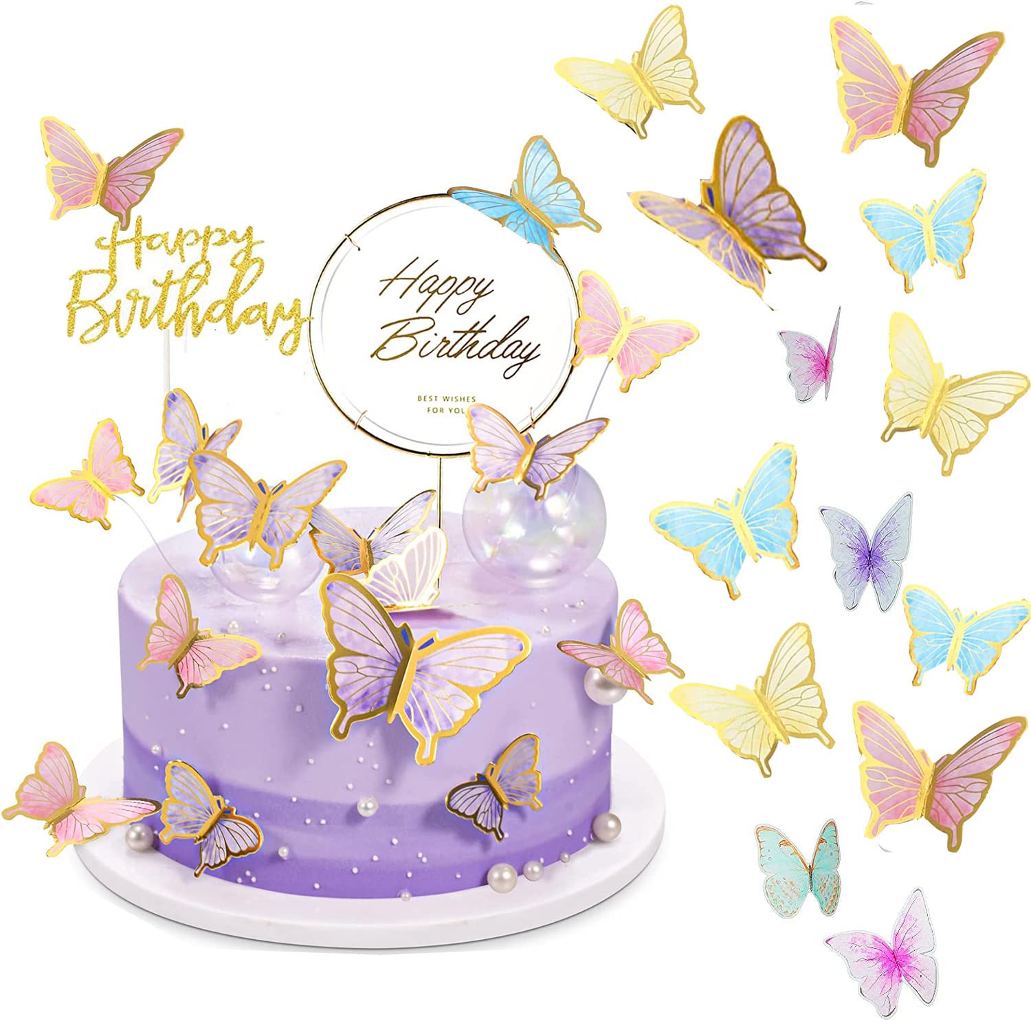Handmade Unicorn Cake Topper with 10 Gold Swirl Candles & Cake Cutter - Includes Eyelashes for Magical Birthday Parties, Baby Showers & Weddings | Perfect Unicorn Cake Decorations for Girls