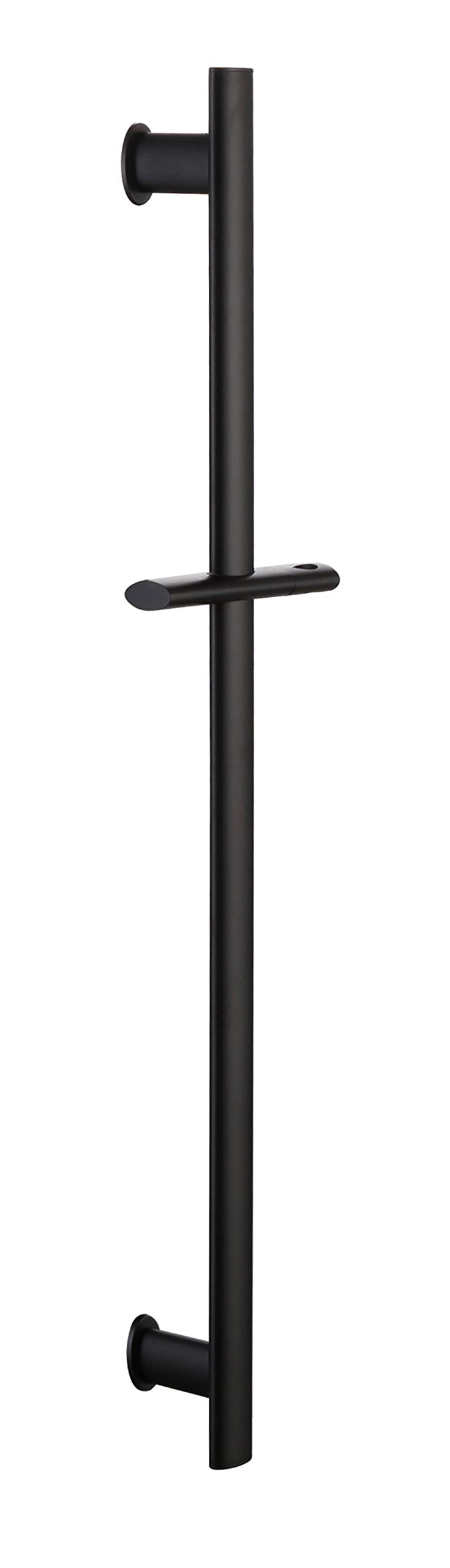 Kelica Matte Black Solid Wall Mount Brass Hand Shower Slide Bar - Adjustable Handheld Shower Head Holder for Bathroom, Spa & RV Use