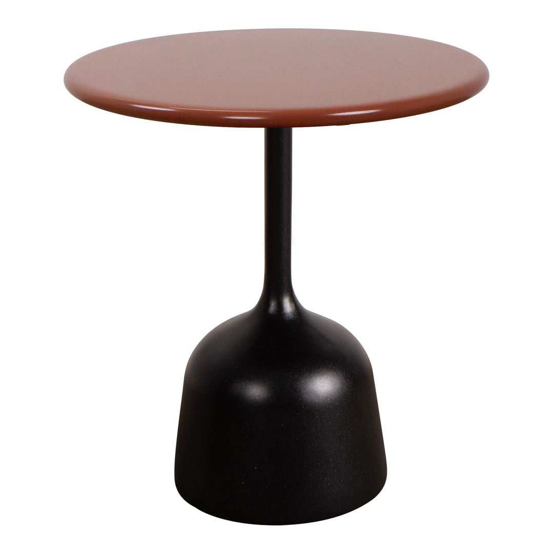 Round Coffee Table with Glaze Finish - Small Modern Side Table for Living Room, Bedroom, or Office - Perfect for Coffee, Books, and Decor