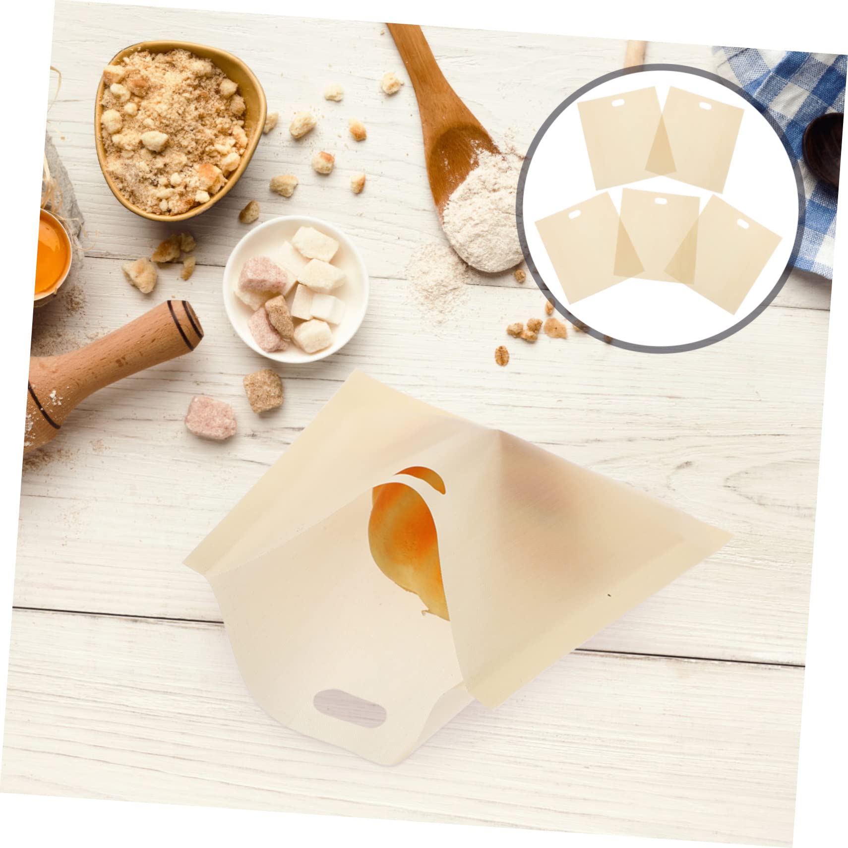 5 Pcs Reusable Non-Stick Toaster Bags for Grilled Cheese, Sandwiches & Snacks - Safe for Toaster & Microwave - Perfect for Breakfast, Lunch & On-the-Go Meals
