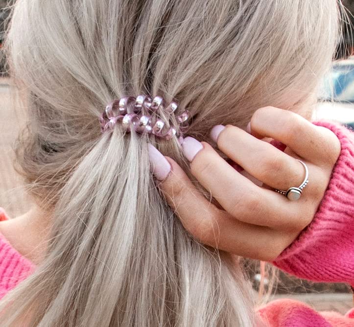 JOYOYO 40 Pack Spiral Hair Ties - No Crease, Waterproof Hair Coils for Women & Girls - Perfect for Workouts & Daily Use