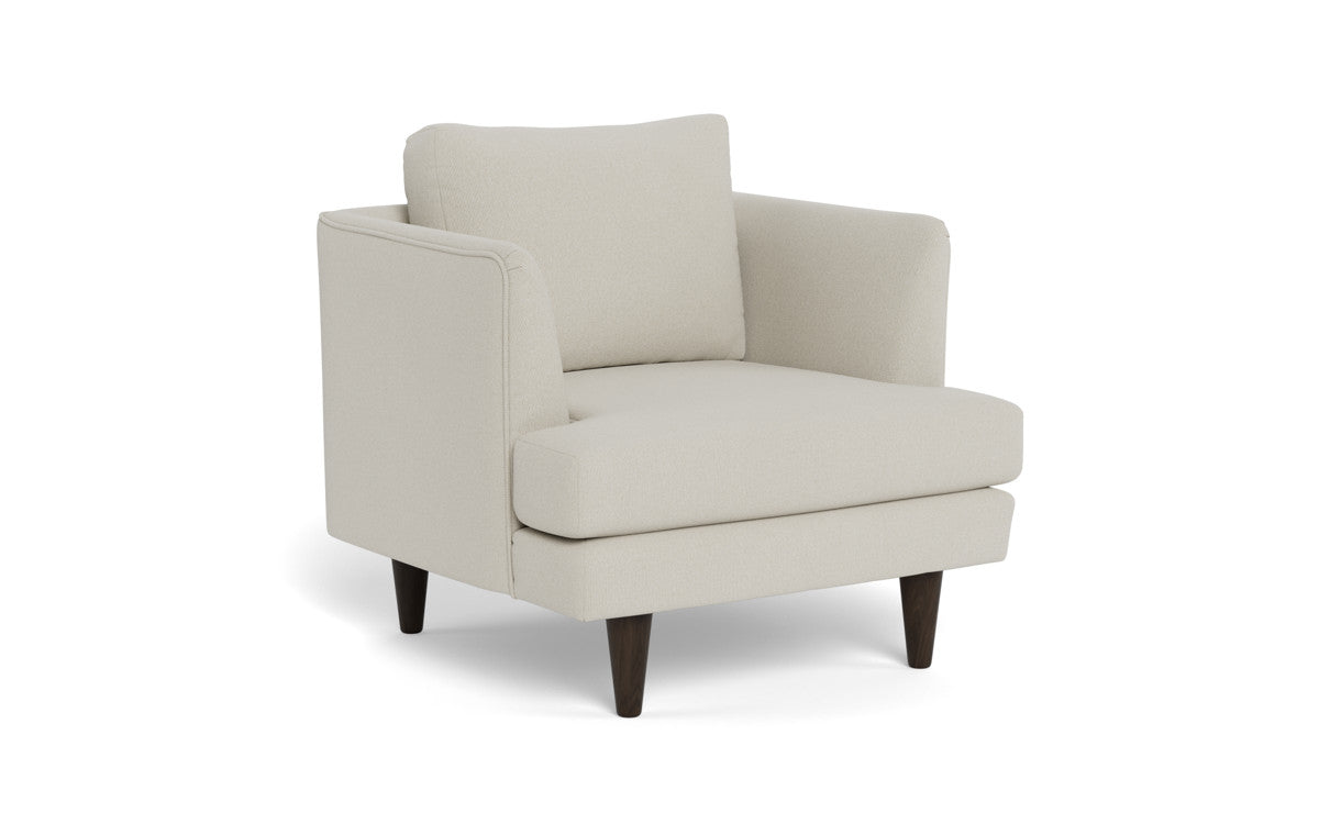 Rainey 35 Armchair - Modern Accent Chair for Living Room, Bedroom & Office - Comfortable Upholstered Lounge Chair with Wooden Legs