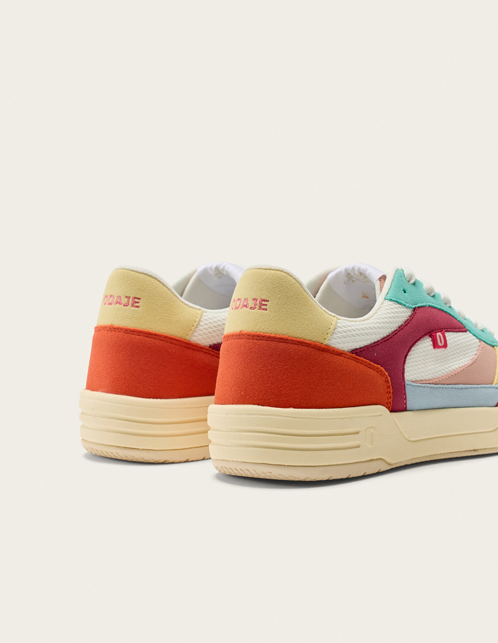 Axelle Low Baskets - White Lemon Rose Women's Casual Sneakers for Walking, Work & Everyday Comfort
