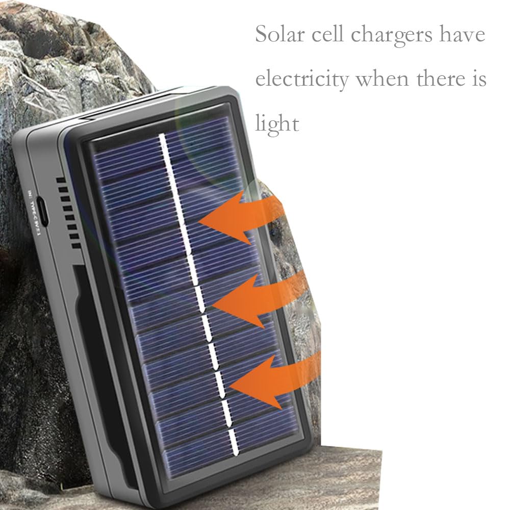 18650 Solar Lithium Battery Charger - USB Rechargeable, Waterproof, for Outdoor Camping, Hiking, Emergency Power Supply
