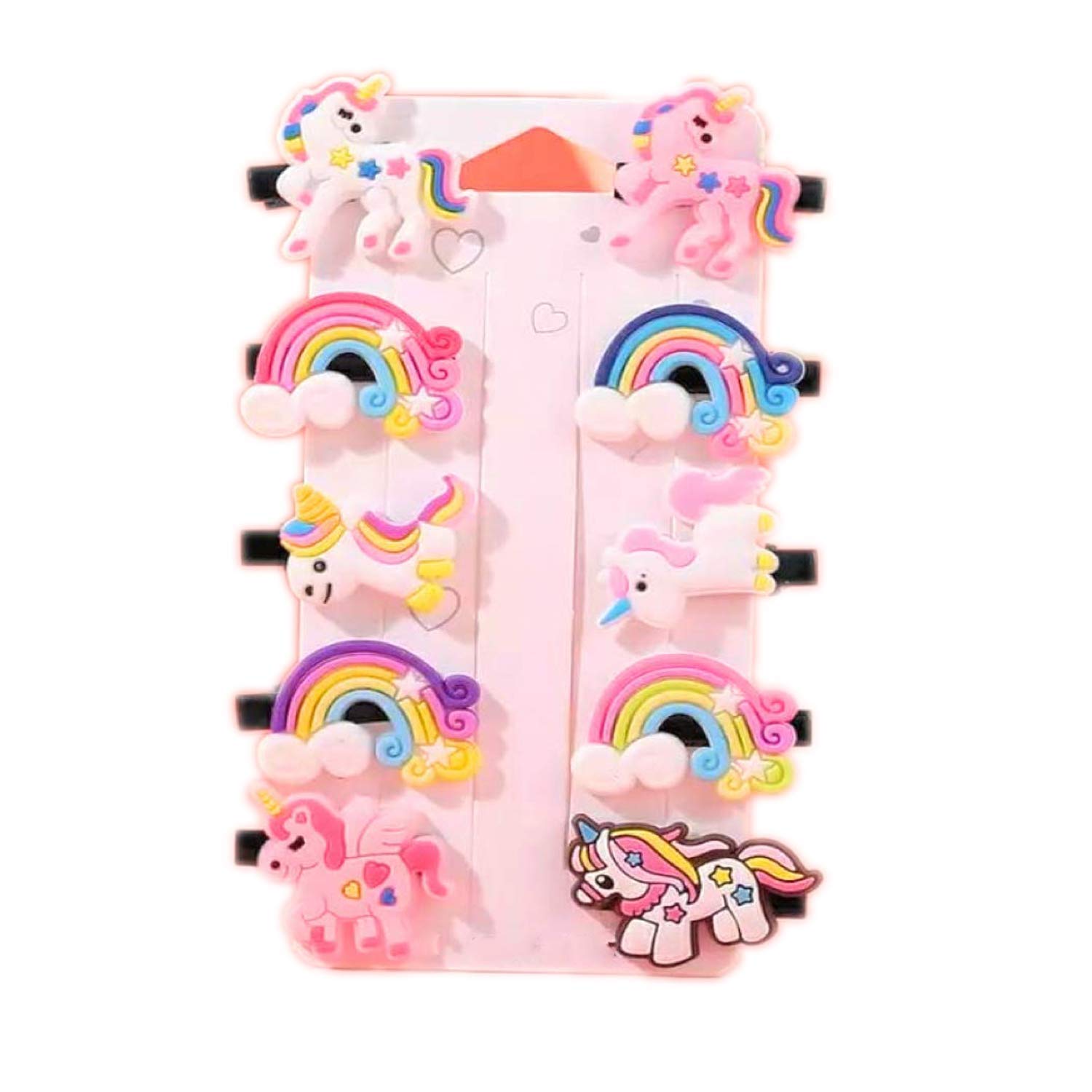 20pcs Unicorn & Ice Cream Hair Clips Set for Girls - Cute Baby Hair Barrettes & Toddler Hairpins | Perfect for Birthday Gifts, School Accessories & Party Favors
