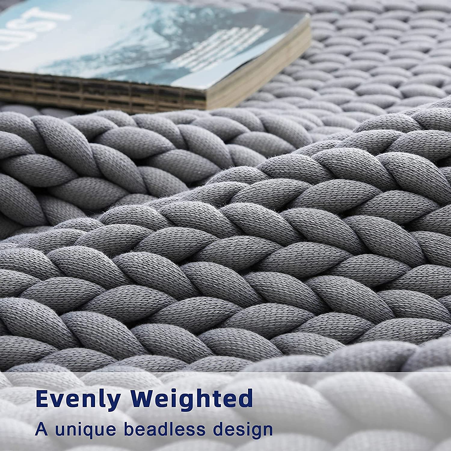 Handmade Chunky Knit Weighted Blanket 60