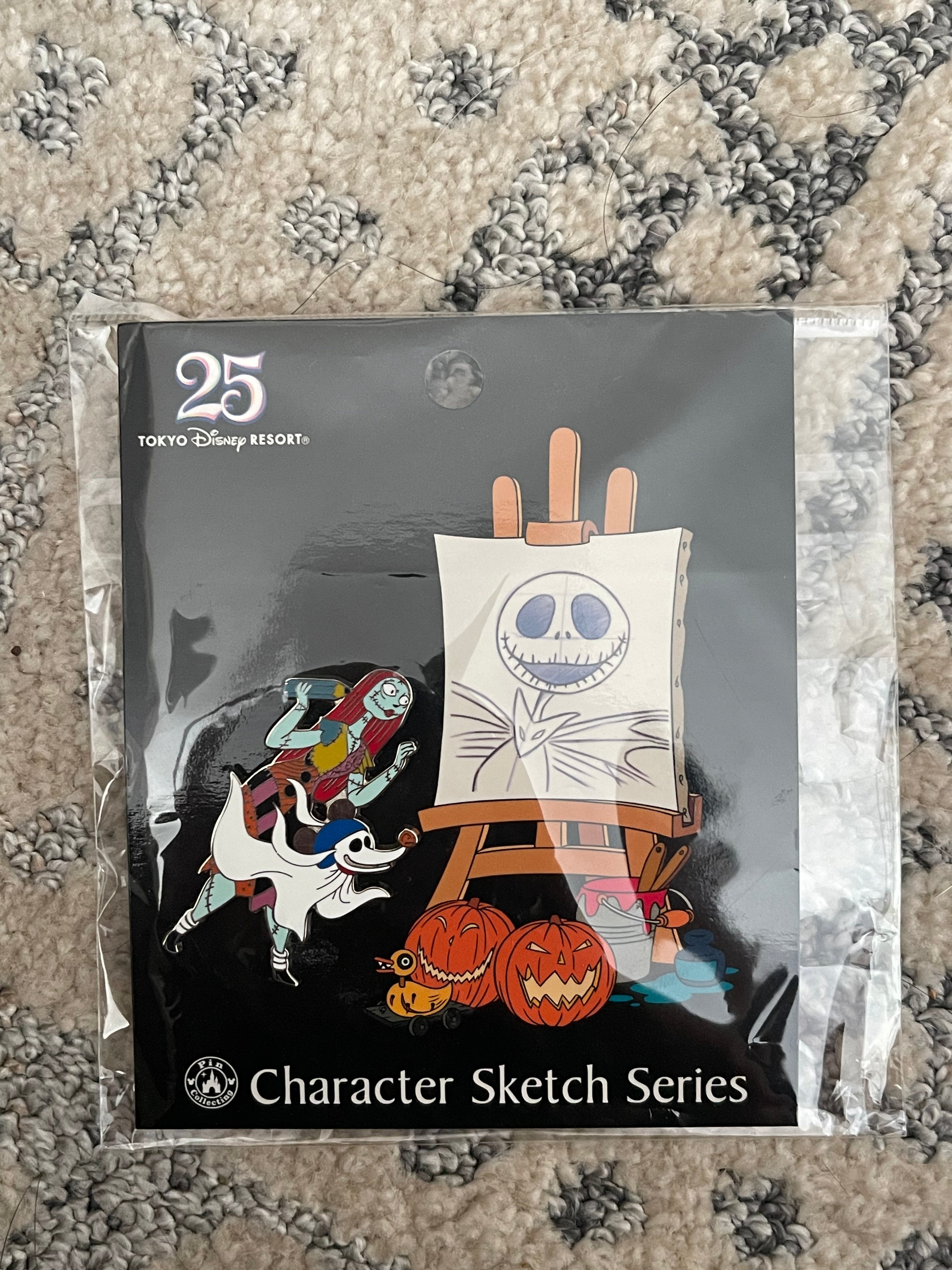 Tokyo Disney Character Sketch Series Enamel Pin - Cute Collectible Badge for Backpacks, Jackets, Hats & Disney Fan Gifts