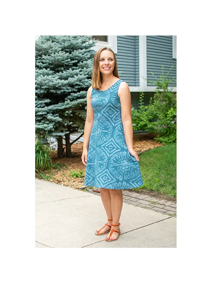 Elegant Teal Fit & Flare Dress for Women | Summer Casual & Party Wear | Perfect for Weddings, Dates & Office Outfits
