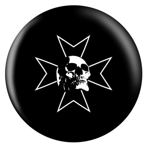 Bowlerstore Iron Cross Skull Bowling Ball 15lbs - Heavyweight Bowling Ball for Professional & Recreational Bowlers - Perfect for League Play & Practice Sessions