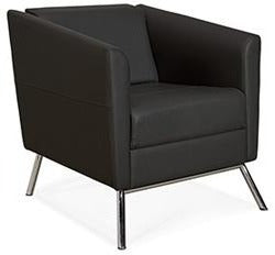 Global Wind Lounge Black Sofa Chair (3361) - Modern Accent Chair for Living Room, Bedroom & Office - Comfortable Reading Chair with Ergonomic Design