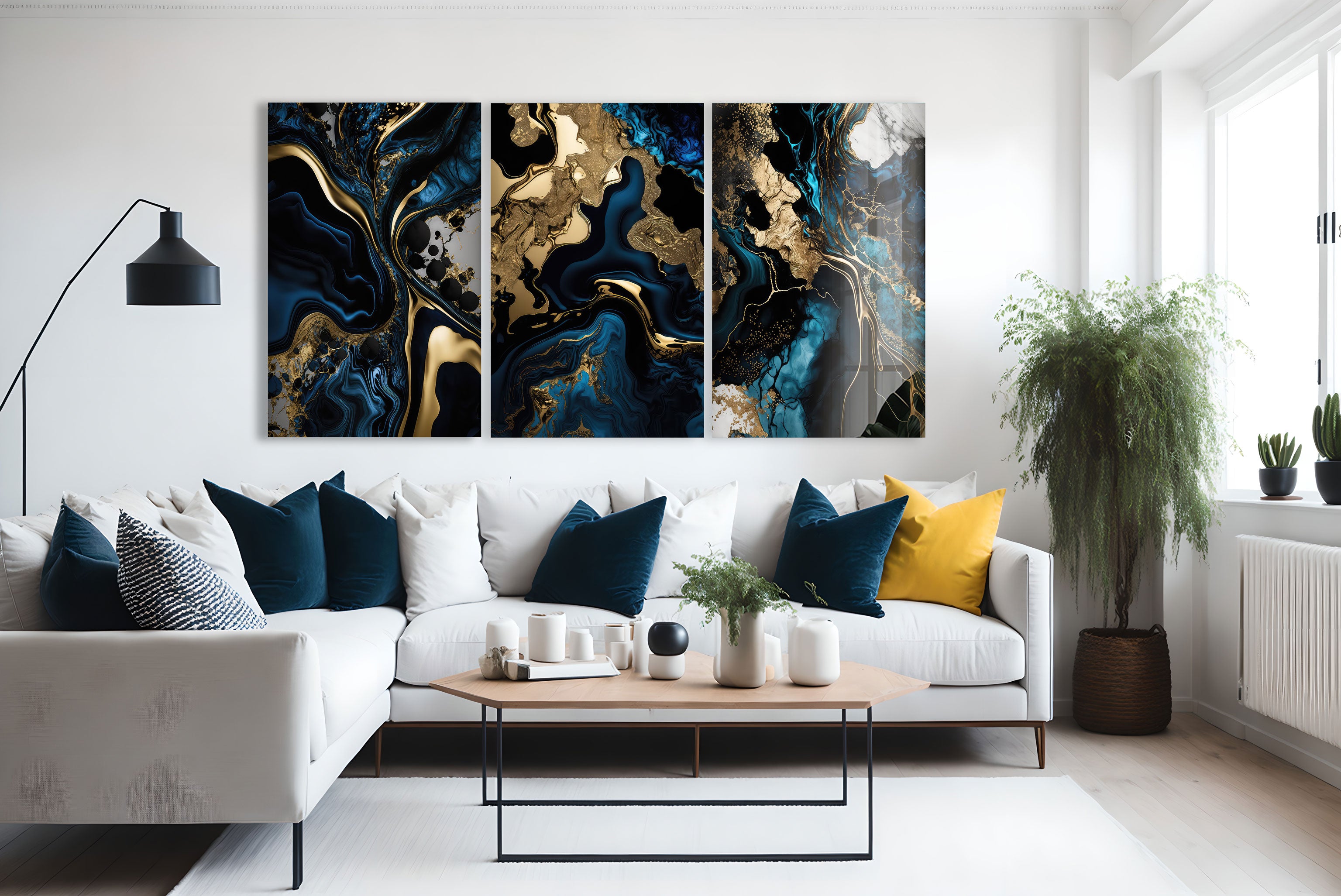 Earth Abstract Trinity - Modern Abstract Wall Art for Home & Office Decor | Perfect for Living Room, Bedroom & Workspace