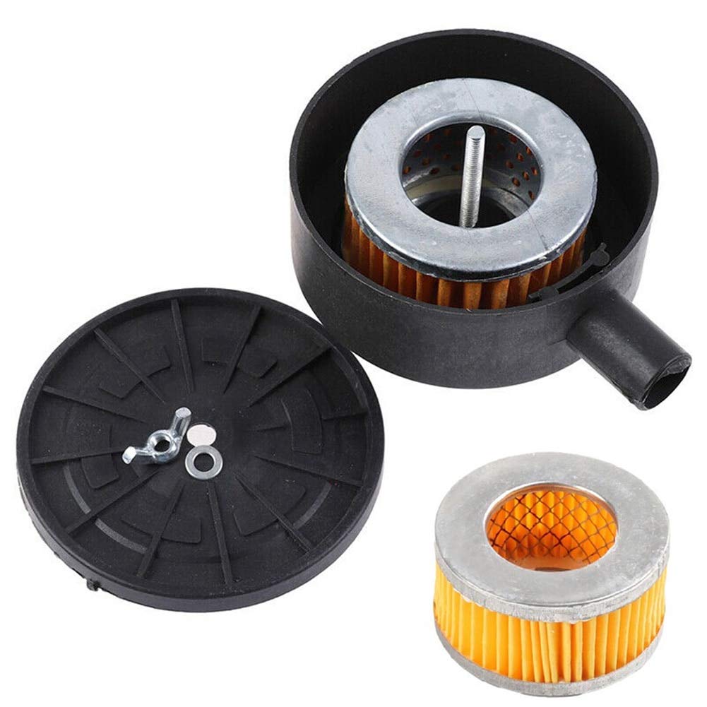 M.C Air Compressor Replacement Air Filter Silencer Canister Muffler Kit - Plastic Parts for Quiet Operation - Ideal for Workshop, Garage & DIY Projects