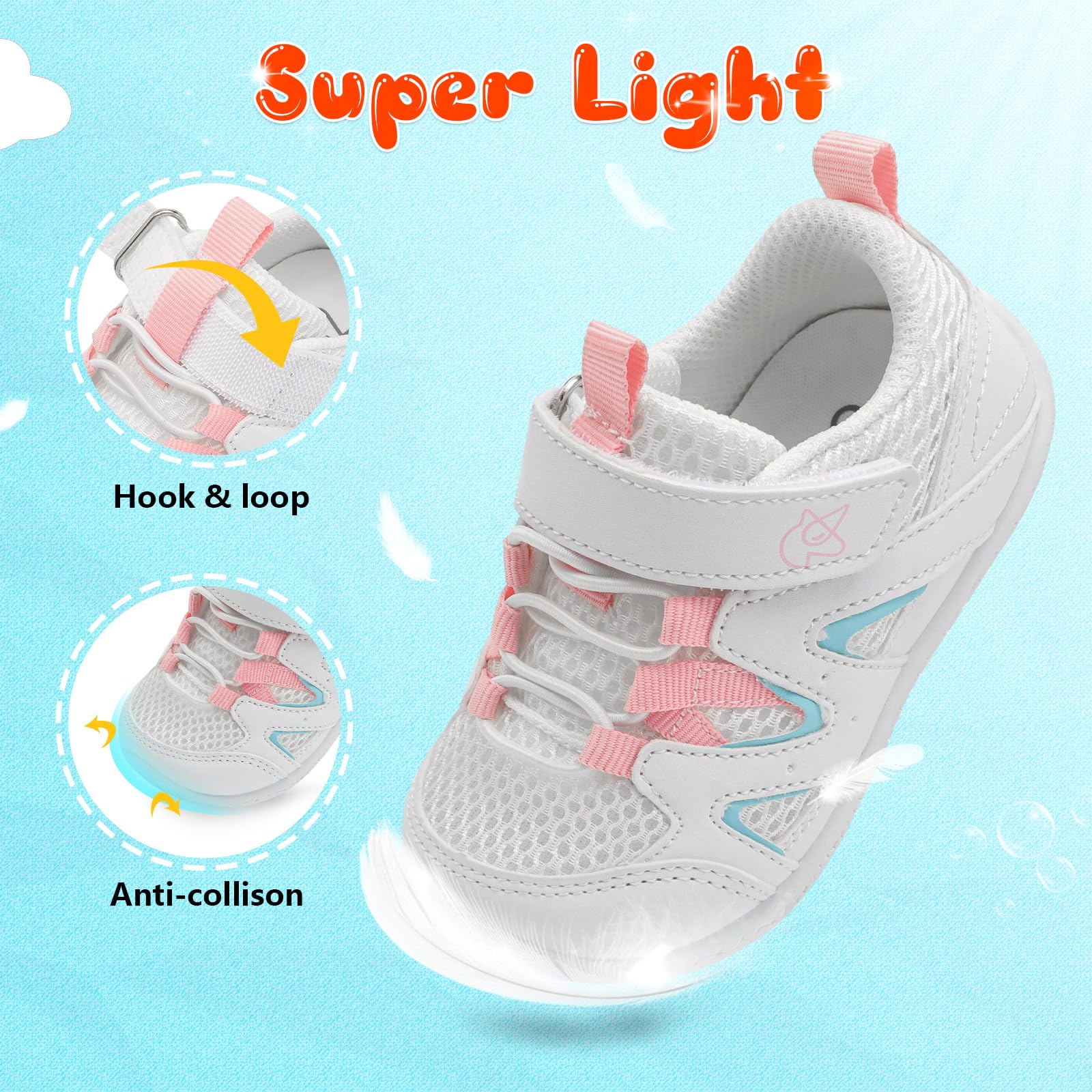 LeIsfIt Baby Walking Shoes for Boys & Girls - Non-Slip First Walkers, Breathable Toddler Sneakers for Infants | Perfect for Indoor Play, Outdoor Adventures & Early Steps