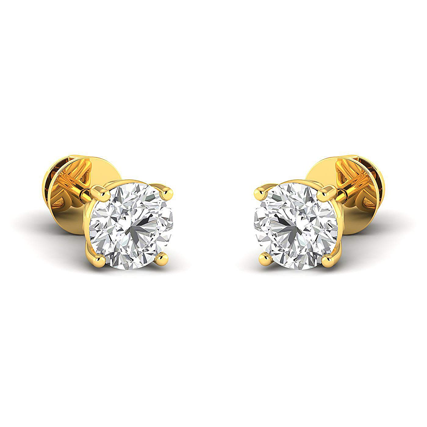 Moissanite Diamond Screw Back Earrings for Women - Round Cut, FG Color, VVS Clarity - Valentine's Day Gifts, Anniversary Jewelry & Special Occasion Present