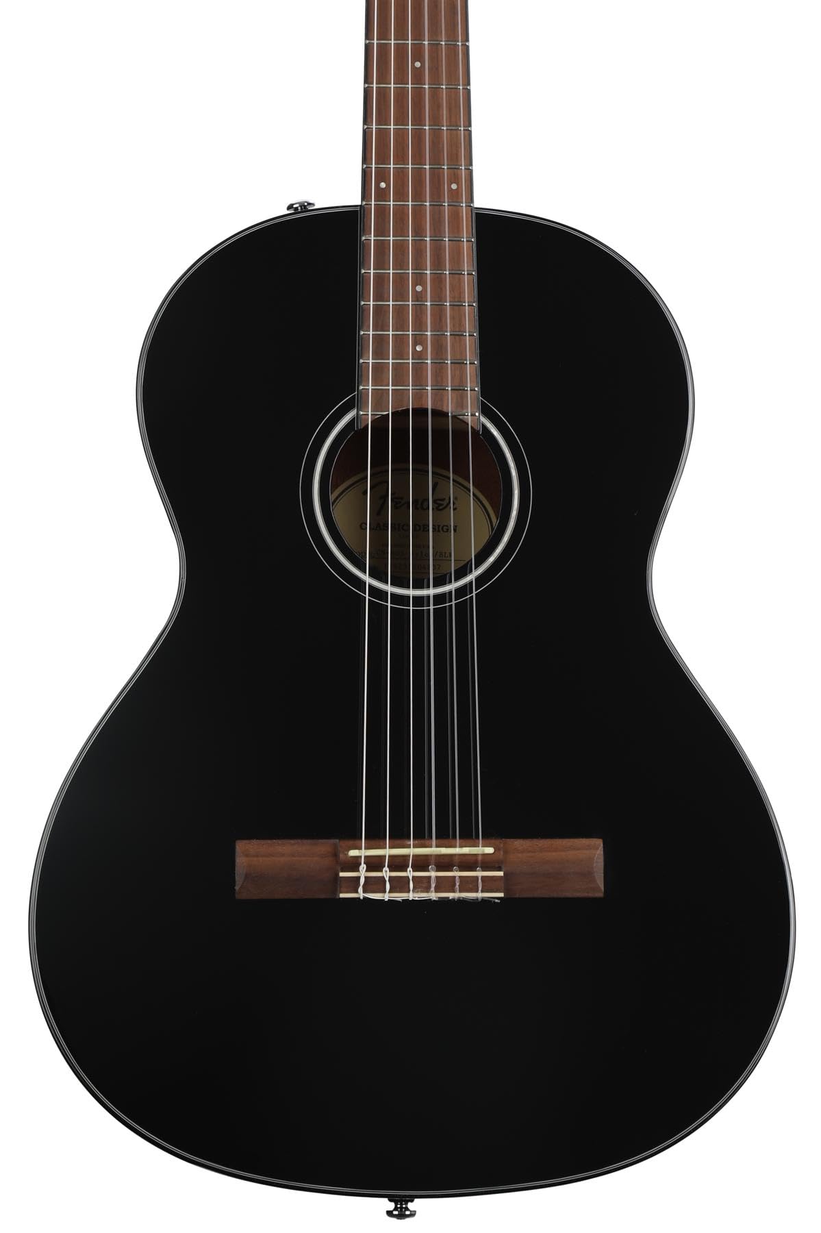Fender CN-60S Concert Nylon String Acoustic Guitar - Black | Classical Guitar for Beginners & Professionals | Perfect for Home Practice, Live Performances & Music Lessons