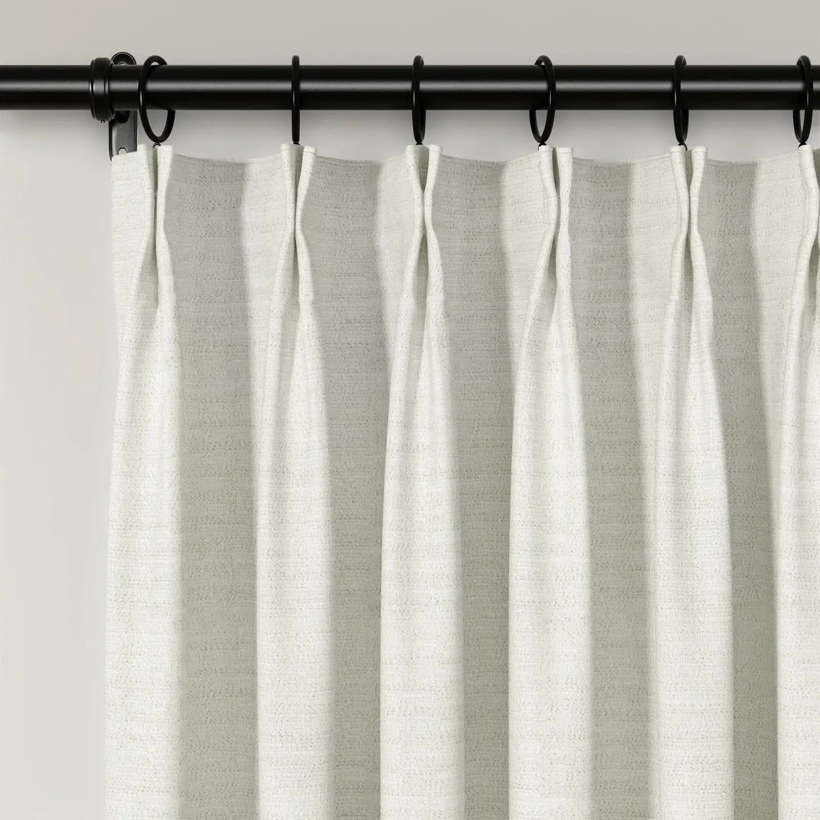 Lydia Jacquard Pleated Curtains for Living Room & Bedroom - Elegant Brick Pattern Blackout Drapes for Home Decor