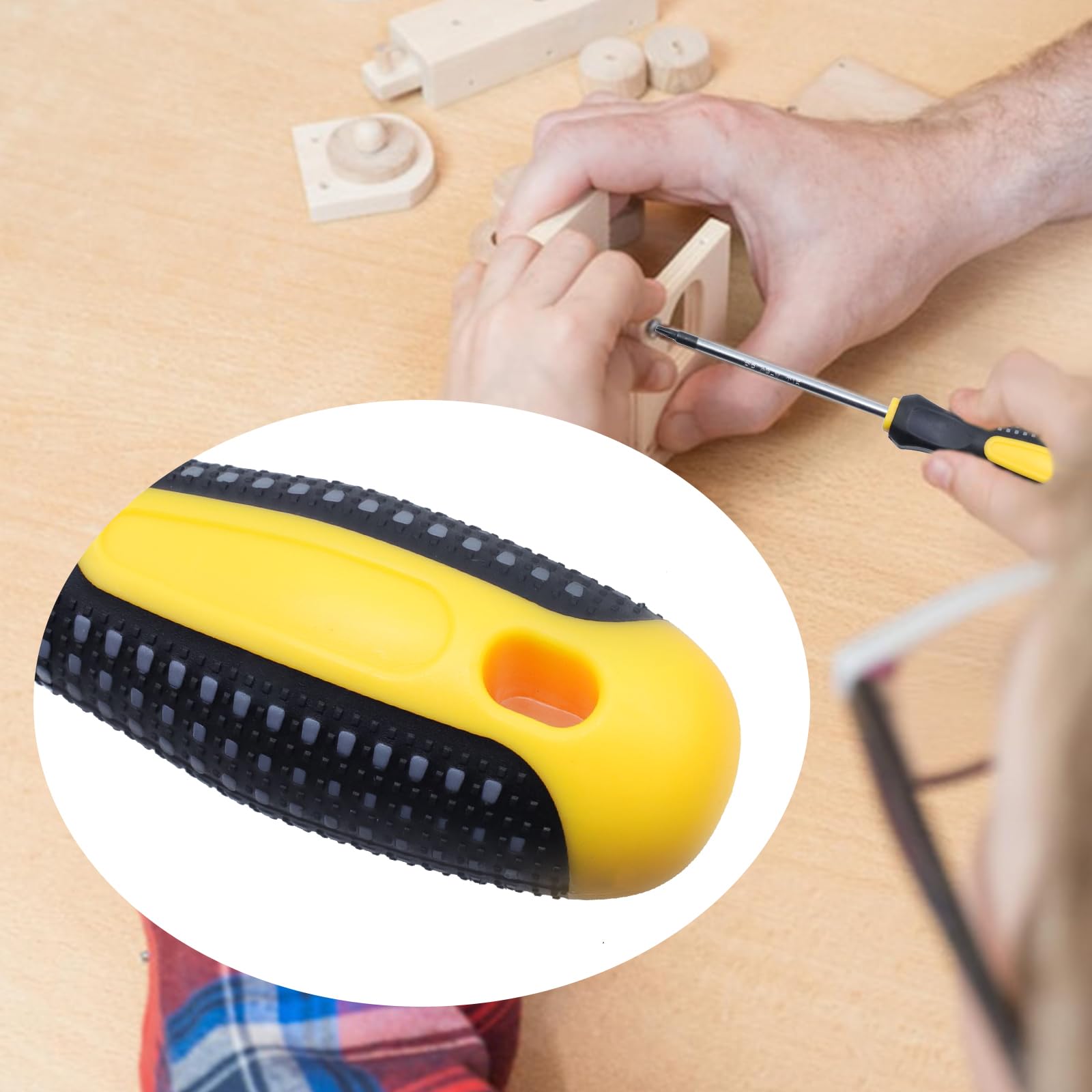 Antrader 4-Inch Plastic Handle T15 Magnetic Torx Screwdriver - Perfect for Electronics Repair, Automotive Maintenance & DIY Projects