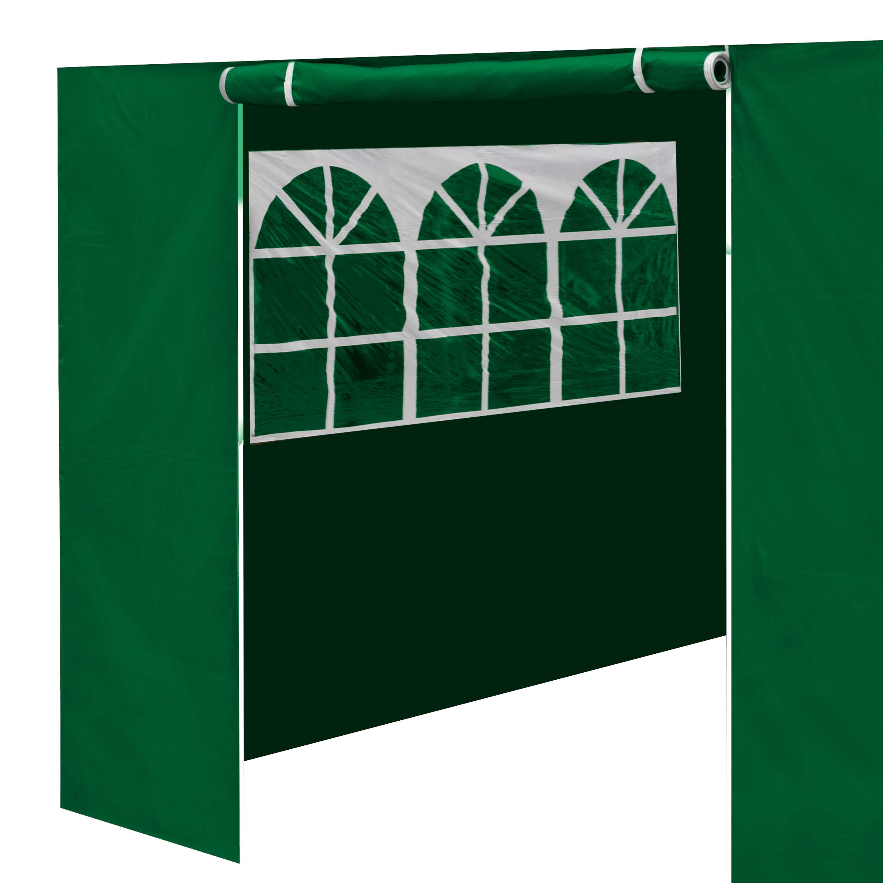 Premium Gazebo Side Walls, Doors & Windows - Fits 3x3m Gazebos | Dark Green Waterproof Canopy Accessories | Perfect for Outdoor Parties, Weddings & Backyard Events (Model DG148)