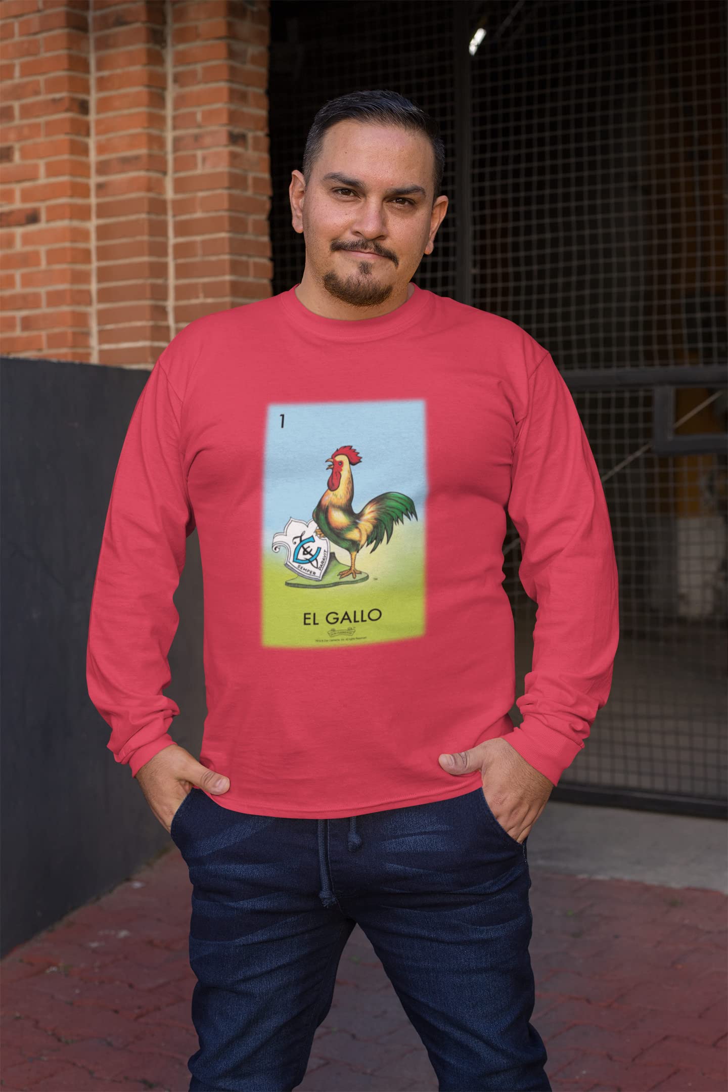 Pop Threads El Gallo Rooster Loteria Card Mexican Graphic T-Shirt for Men - Soft Cotton Vintage Latino Shirt for Casual Wear, Hispanic Heritage Month & Cinco de Mayo Celebrations