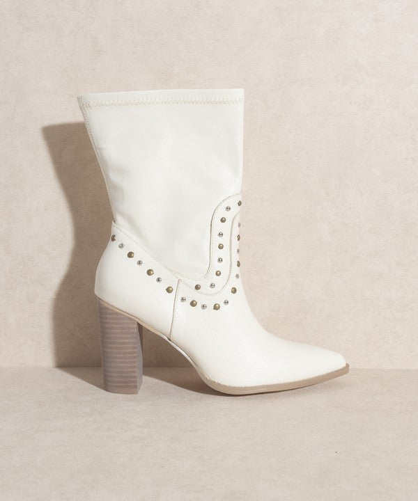 Western Studded Boots for Women - Stylish Cowgirl Ankle Boots with Metal Studs | Perfect for Country Concerts, Rodeos & Western Fashion Outfits