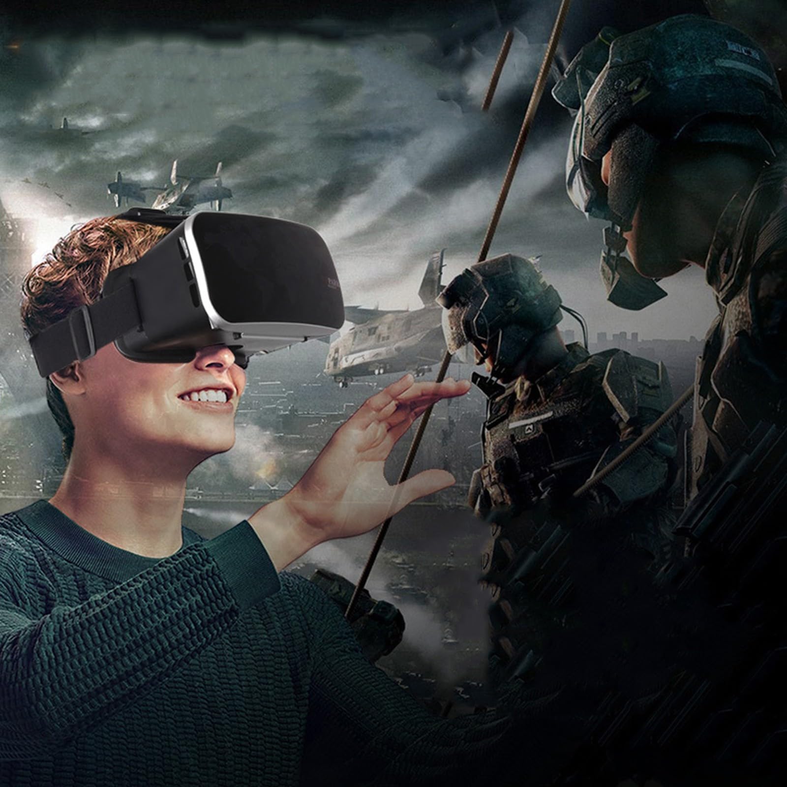 Upgraded VR Smart Glasses - HD Virtual Reality Headset with Blue Light Protection for Android & iOS, Adjustable 600° Myopia Support - Perfect for Gaming, Movies & Immersive VR Experiences